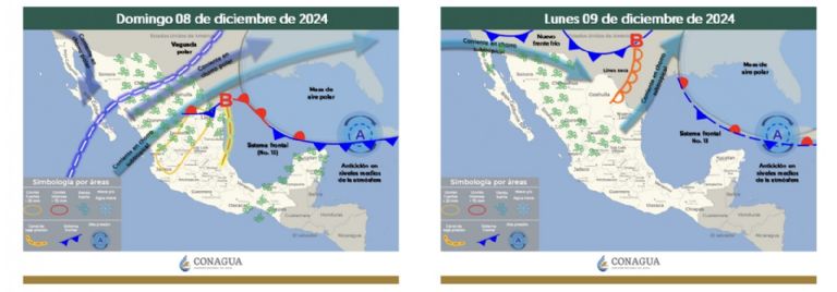 Pronóstico del clima para el fin de semana. Foto: Conagua Clima