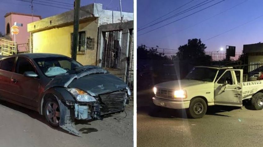 Un menor ignora el alto y choca en Hermosillo; un padre y sus hijas resultaron lesionados