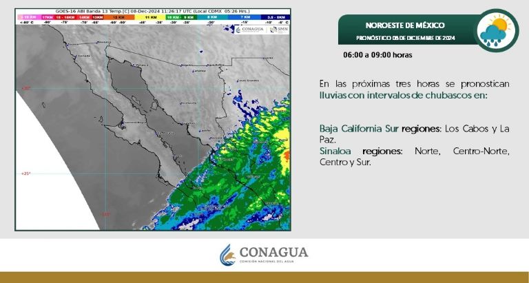 Clima en Sonora para HOY domingo 8 de diciembre. Foto: Conagua Clima