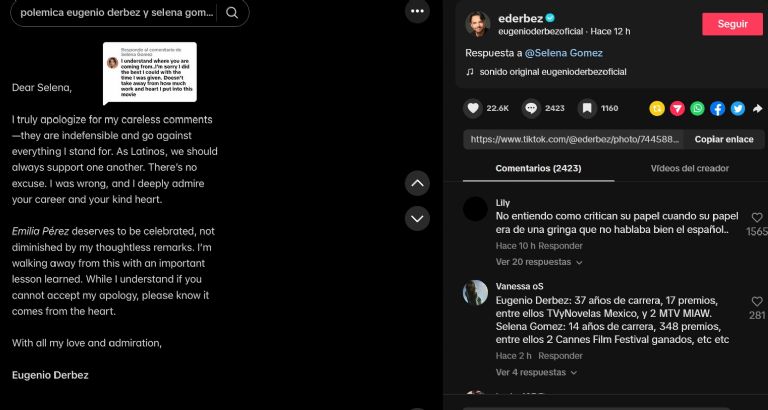 Eugenio Derbez se disculpa con Selena Gomez