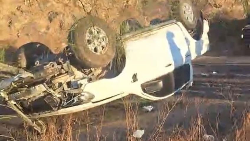 Carretera Guaymas-Empalme: Mujer sufre volcadura tras intentar evitar un bache
