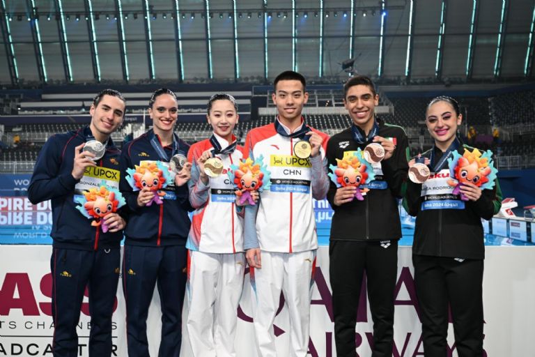 México obtiene nueva medalla en natación artística en el Mundial de Doha