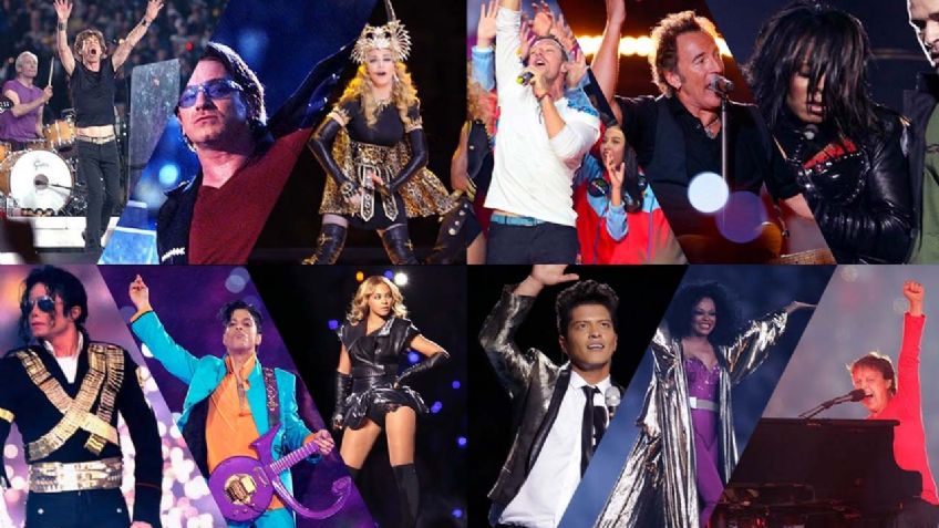 De universitarios a famosos, así es la evolución del show de Medio Tiempo del Super Bowl