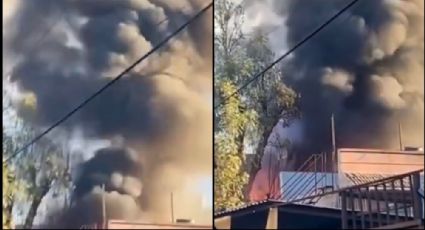FUERTE VIDEO: Reportan feroz incendio en depósito de basura de Azcapotzalco; no hay heridos