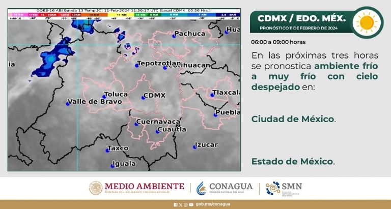Clima en CDMX hoy 11 de febrero