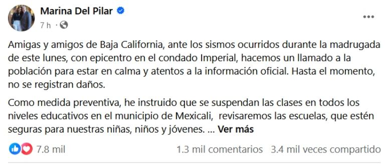 Anuncian suspensión de clases tras enjambre sismico en Baja California