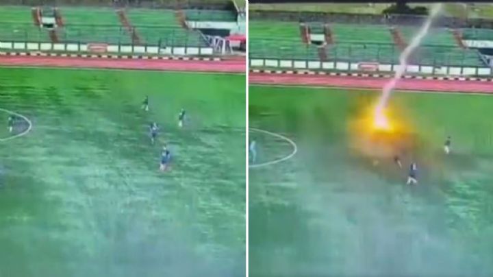 Muere futbolista en Indonesia tras caerle un rayo en pleno partido (VIDEO)