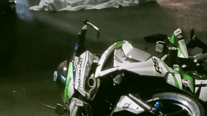 Caos en calzada Taxqueña por muerte de sujeto; fue atropellado por un motociclista