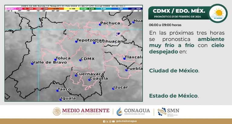 Clima en CDMX hoy 21 de febrero