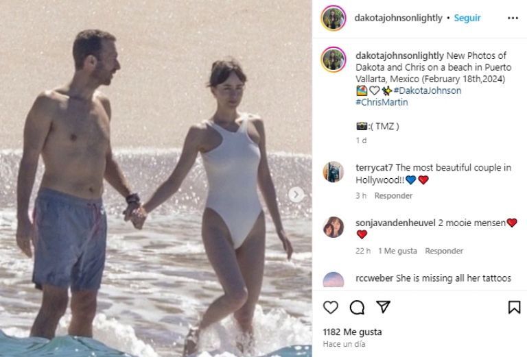 Chris Martin y Dakota Johnson en Puerto Vallarta