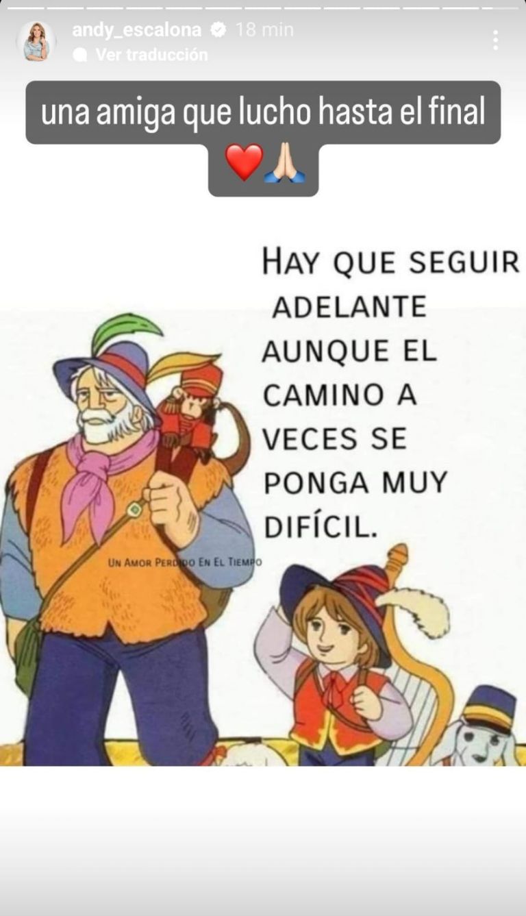 Andrea Escalona reacciona a muerte de compañera