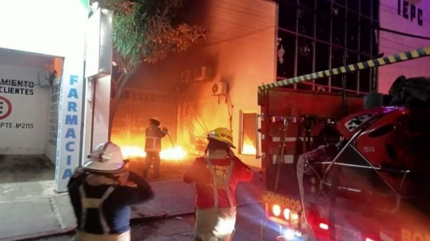 Incendio y vandalismo en oficinas del IEPC en Tuxtla Gutiérrez; esto es lo que sucedió