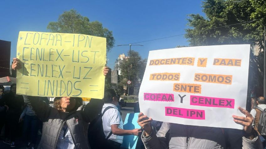 Maestros del IPN bloquean vialidades en CDMX y provocan caos a la circulación
