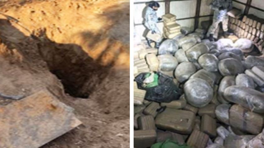 Descubren almacén subterráneo al norte Sonora; contenía más de 2 toneladas de marihuana