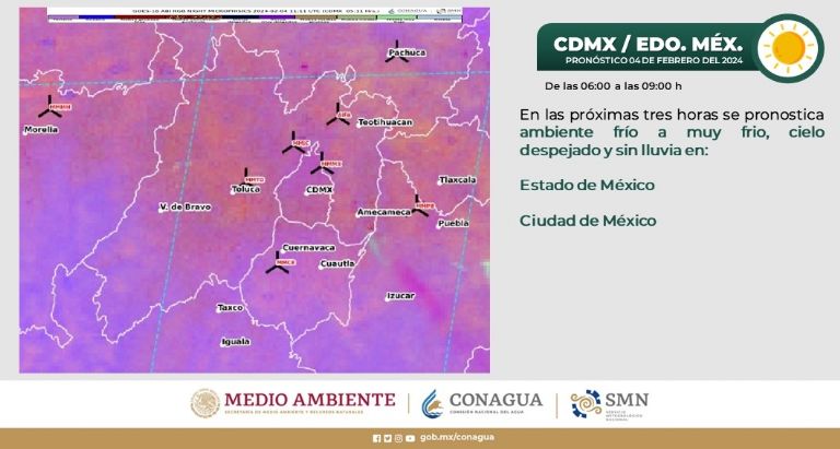 Clima en CDMX hoy 4 de febrero
