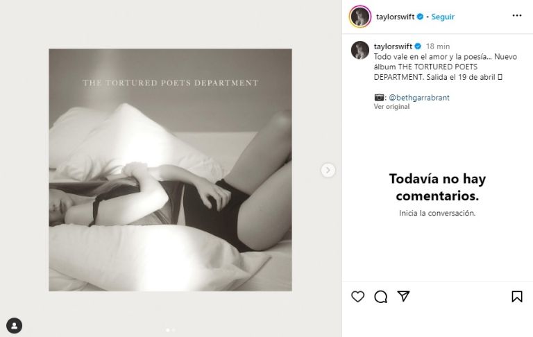 Taylor Swift anuncia sorpresivamente su nuevo álbum 'Tortured Poets Department' en los Grammy