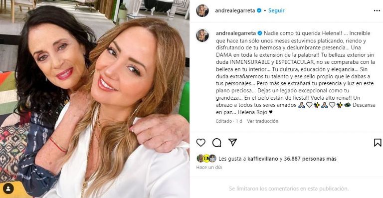 Andrea Legarreta sufre dura partida