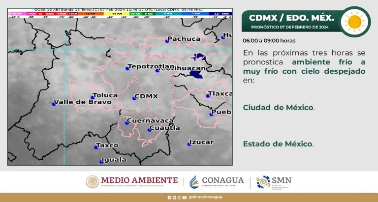 Clima en CDMX hoy 7 de febrero