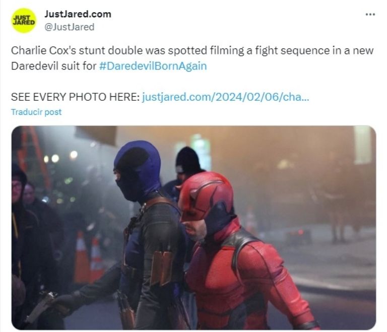 Bullseye obtiene un traje de cómic en las nuevas imágenes del set de 'Daredevil: Born Again'