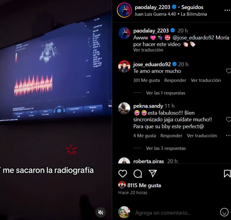 Paola Dalay presume los latidos del corazón de su bebé