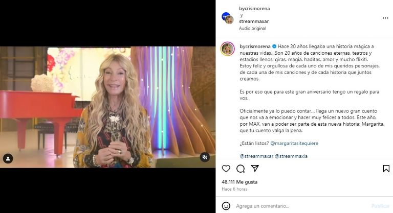 Cris Morena anuncia 'Margarita', la secuela de 'Floricienta'; mira aquí los primeros detalles 
