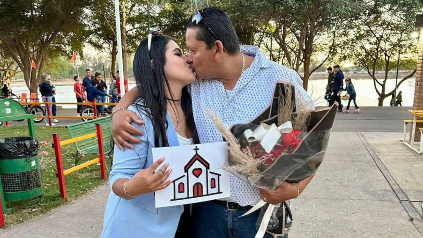 Mujer de Cajeme se viraliza al organizar una original propuesta de matrimonio para su novio