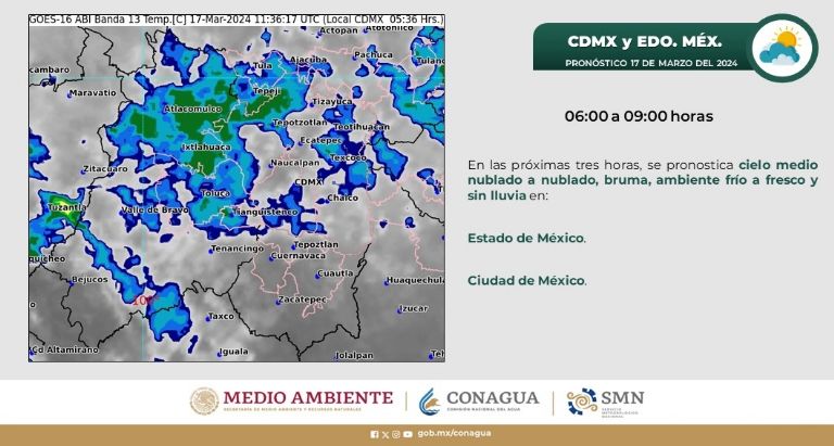 Clima en CDMX hoy 17 de marzo
