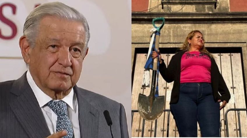 AMLO asegura que recibirá la 'Pala de mando' de Ceci Flores para buscar a desaparecidos