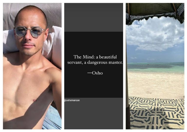 Chicharito disfruta de unas vacaciones en la Fecha FIFA: ‘Mente, bella sirvienta, amo peligroso’