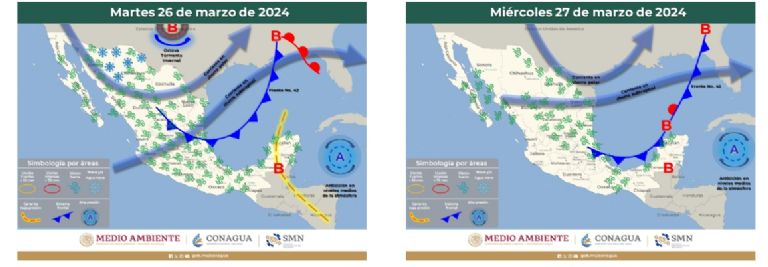 Pronóstico del clima para la siguiente semana. Foto: Conagua