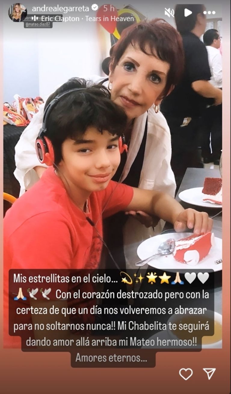 Andrea Legarreta comparte mensaje tras la muerte de su sobrino