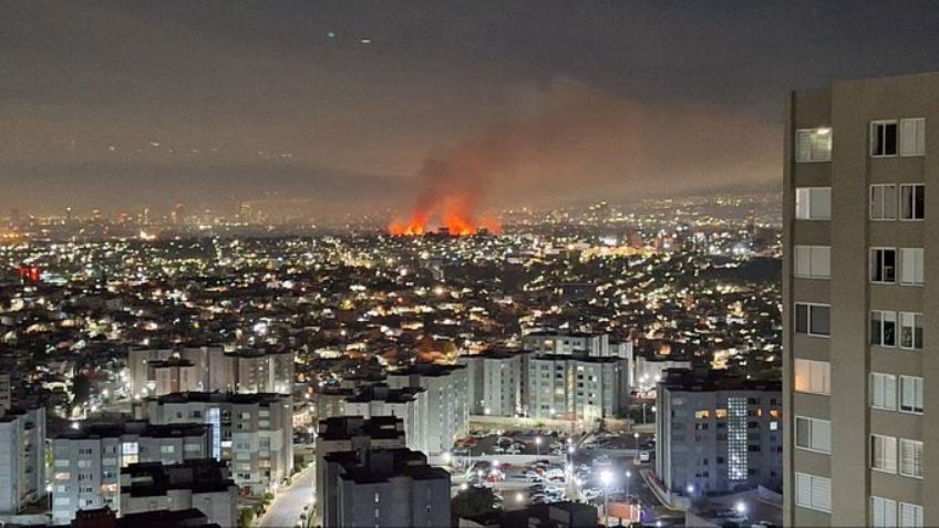 Cancelan clases en CCH Azcapotzalco por fuerte incendio en el Vaso Regulador El Cristo