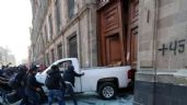 Portazo y destrozos en Palacio Nacional fueron un "un vulgar acto de provocación": AMLO