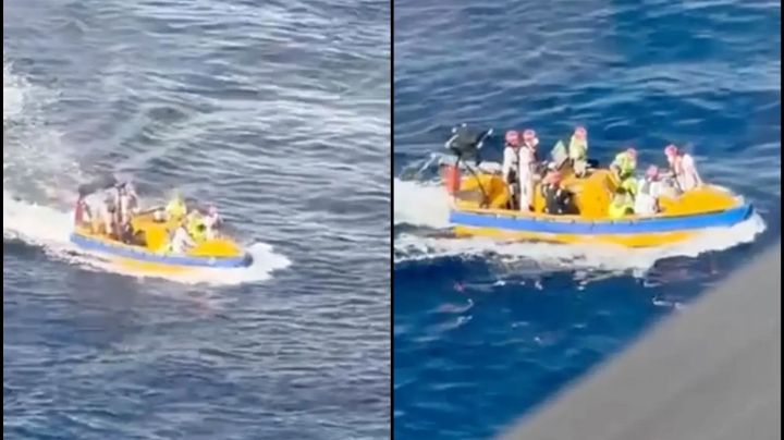 El crucero más grande del mundo rescata a 14 personas en lancha flotante en el Caribe