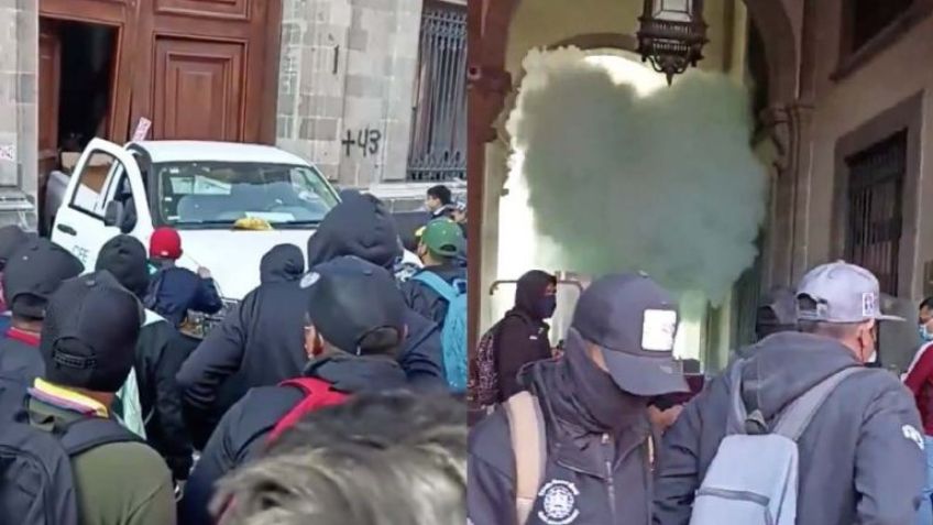 Caso Ayotzinapa: FGR investiga destrozos en Palacio Nacional durante la 'mañanera' de AMLO