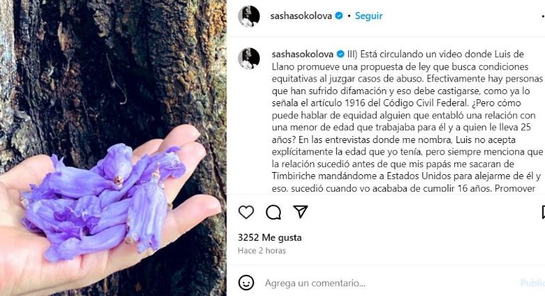 Sasha Sokol alza la voz en pleno 8M