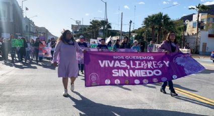 Mujeres guaymenses piden una vida libre de violencia en el 8M, realizan festival violeta