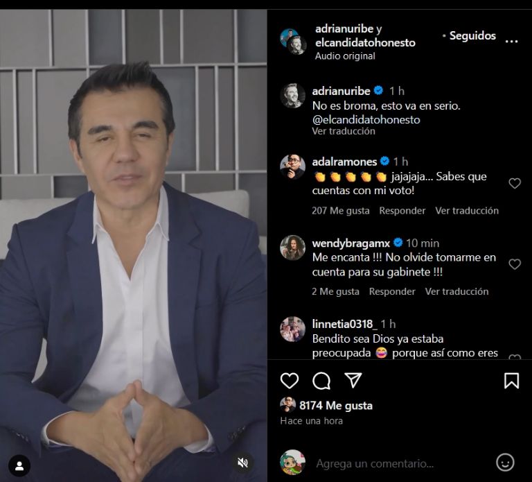 Adrián Uribe aclara si incursionará en la política