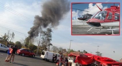 Colapso de helicóptero en Coyoacán: AMLO reconoce labor del piloto para evitar más muertes