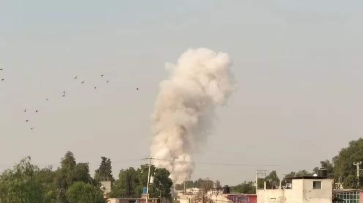 Fuerte explosión en Edomex: Estalla taller clandestino de pirotecnia en Tultepec