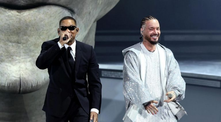 Will Smith con J Balvin en Coachella