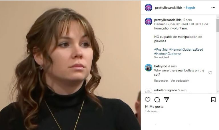 Amera de 'Rust', cinta de Alec Baldwin, recibe sentencia por homicidio involuntario e irá a prisión