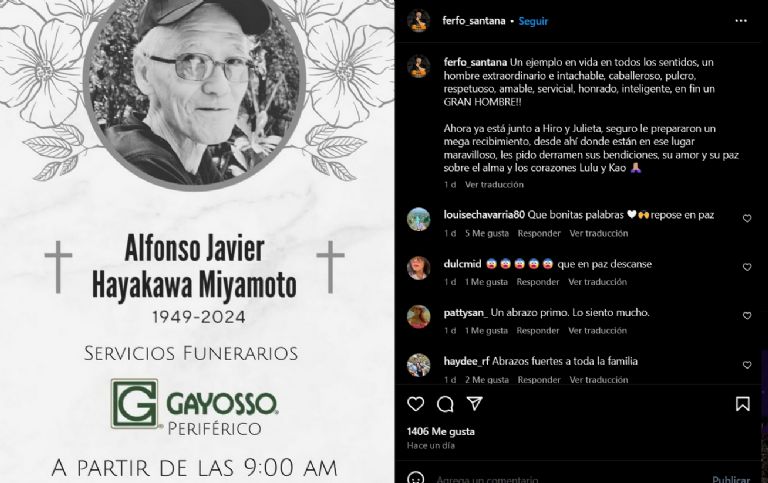 Confirman la muerte del papá de Hiromi