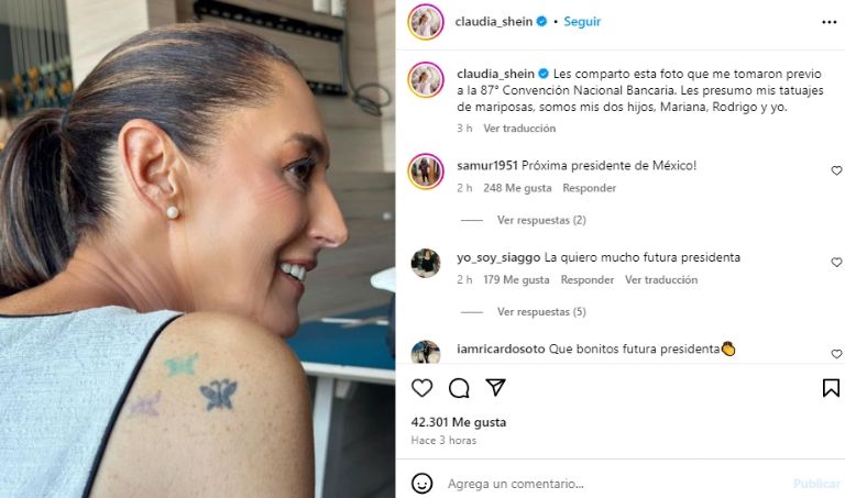 Claudia Sheinbaum revela el significado detrás de sus tatuajes