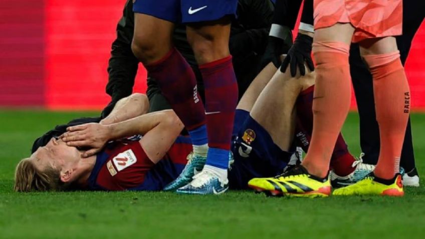 Frenkie de Jong sufre esguince en el tobillo tras impactante golpe en el Real Madrid vs. Barça
