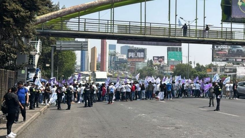 Caos en Periférico Norte por bloqueo en el Parque Naucalli; realizan Marcha en la zona
