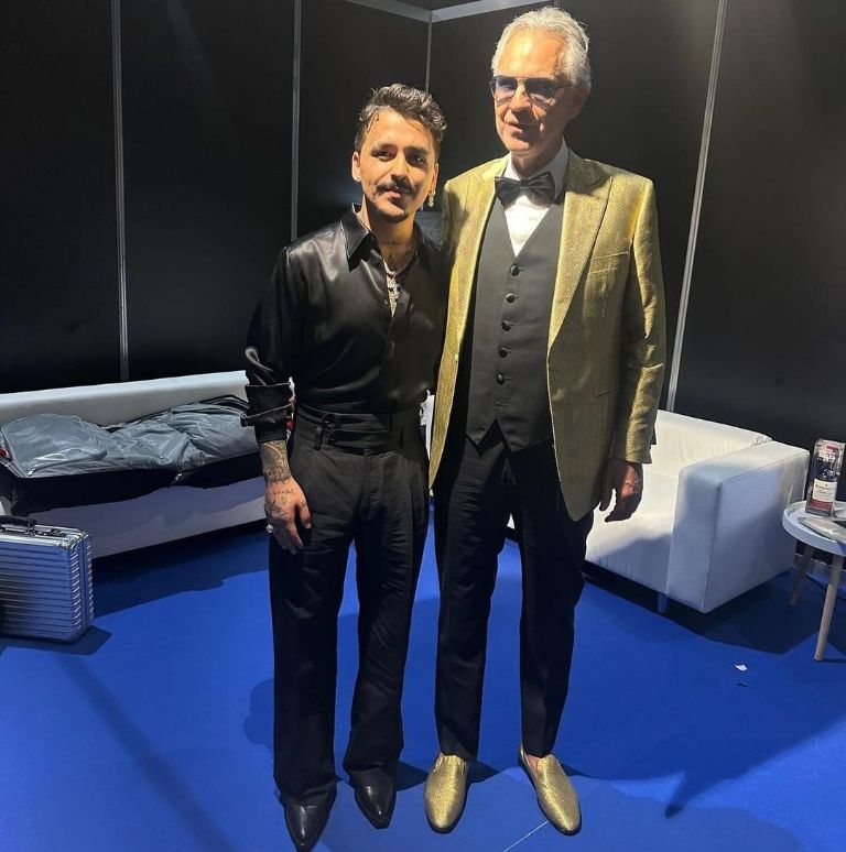 Christian Nodal Brilla como Invitado de Honor en el 30 Aniversario de Andrea Bocelli