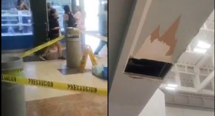 Dos personas resultan lesionadas tras caída del techo de un centro comercial en Monterrey