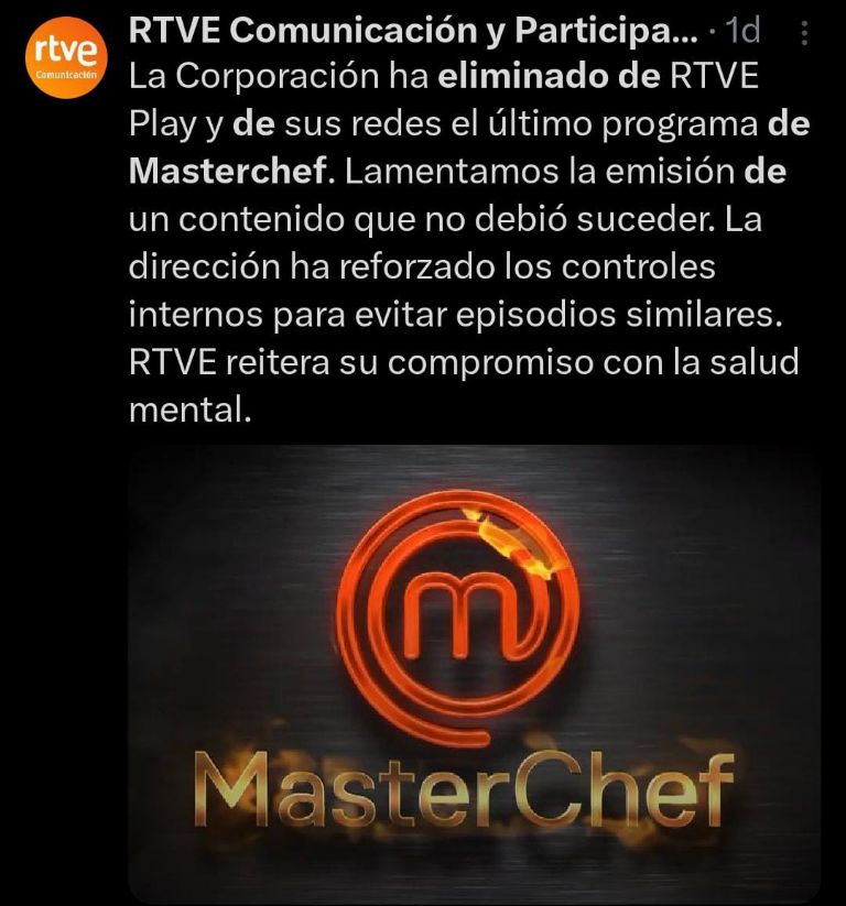 Eliminan episodio de MasterChef