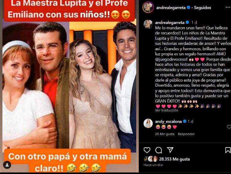 Andrea Legarreta recuerda a un 'viejo amor'